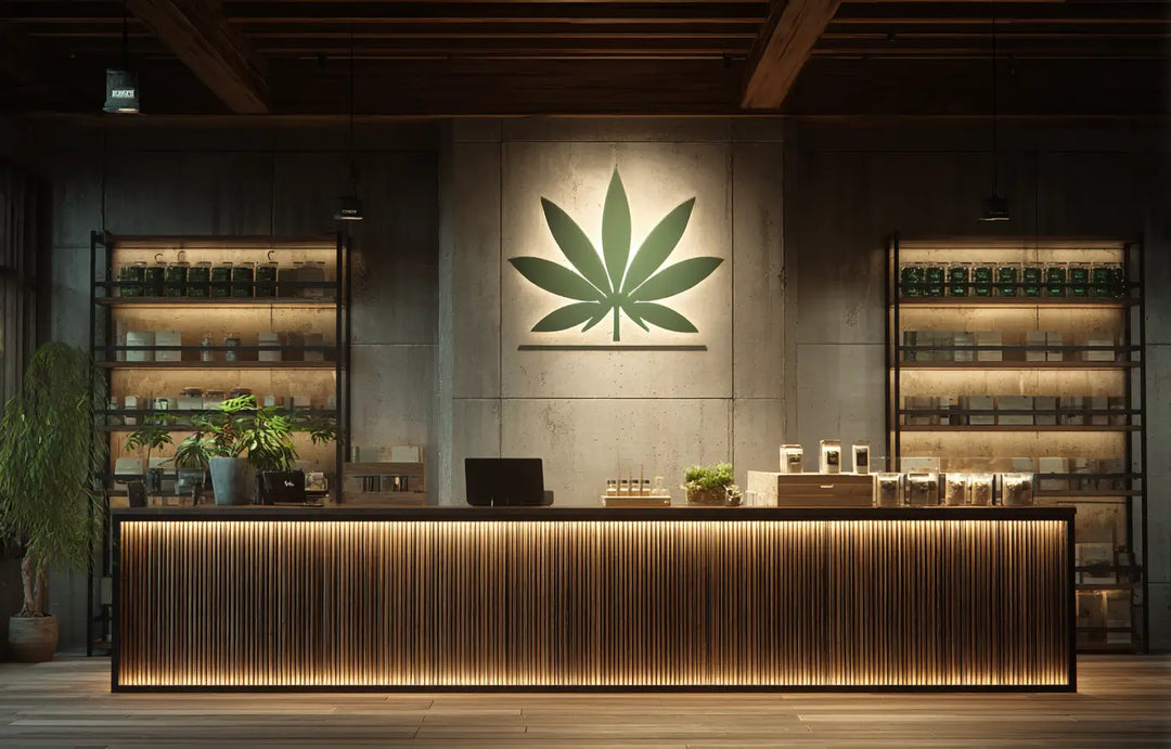 Cannabis CBD Shop in Leer von innen
