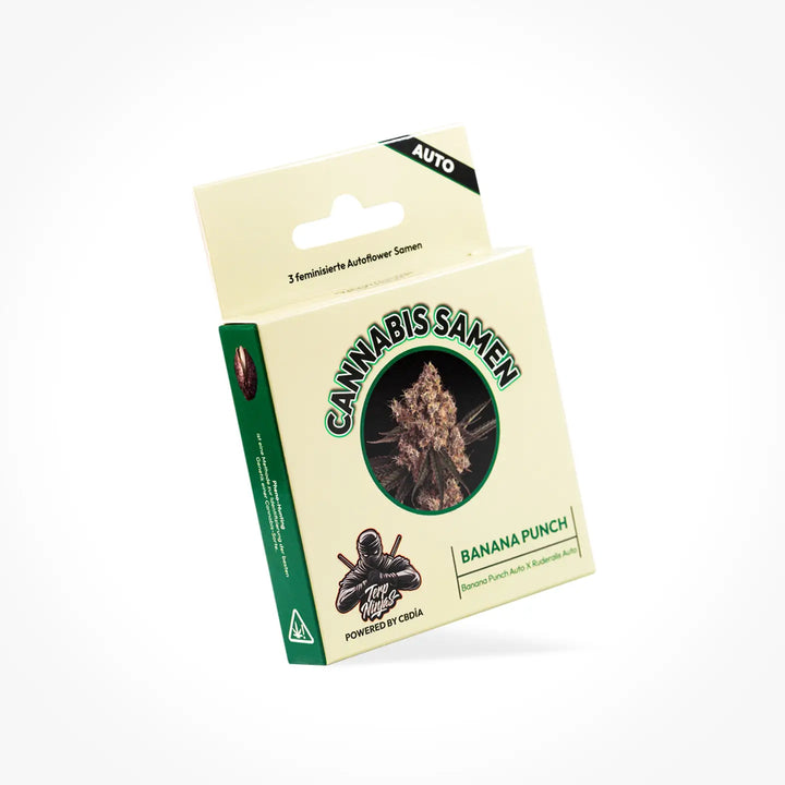 Eine Samen Verpackung der Sorte Banana Punch